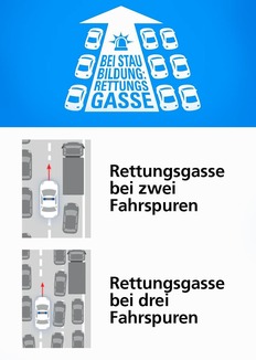 Wie bildet man richtig Rettungsgassen?