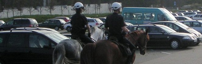 Streife auf dem Messeparkplatz